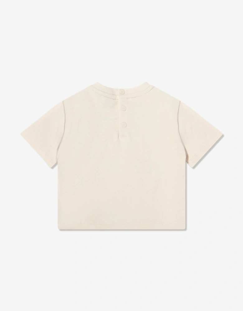 Baby Boys Graphic Print T-Shirt in Beige