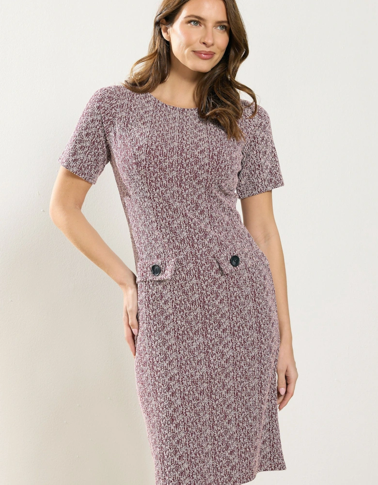 Jacquard Midi Tailored Dress
