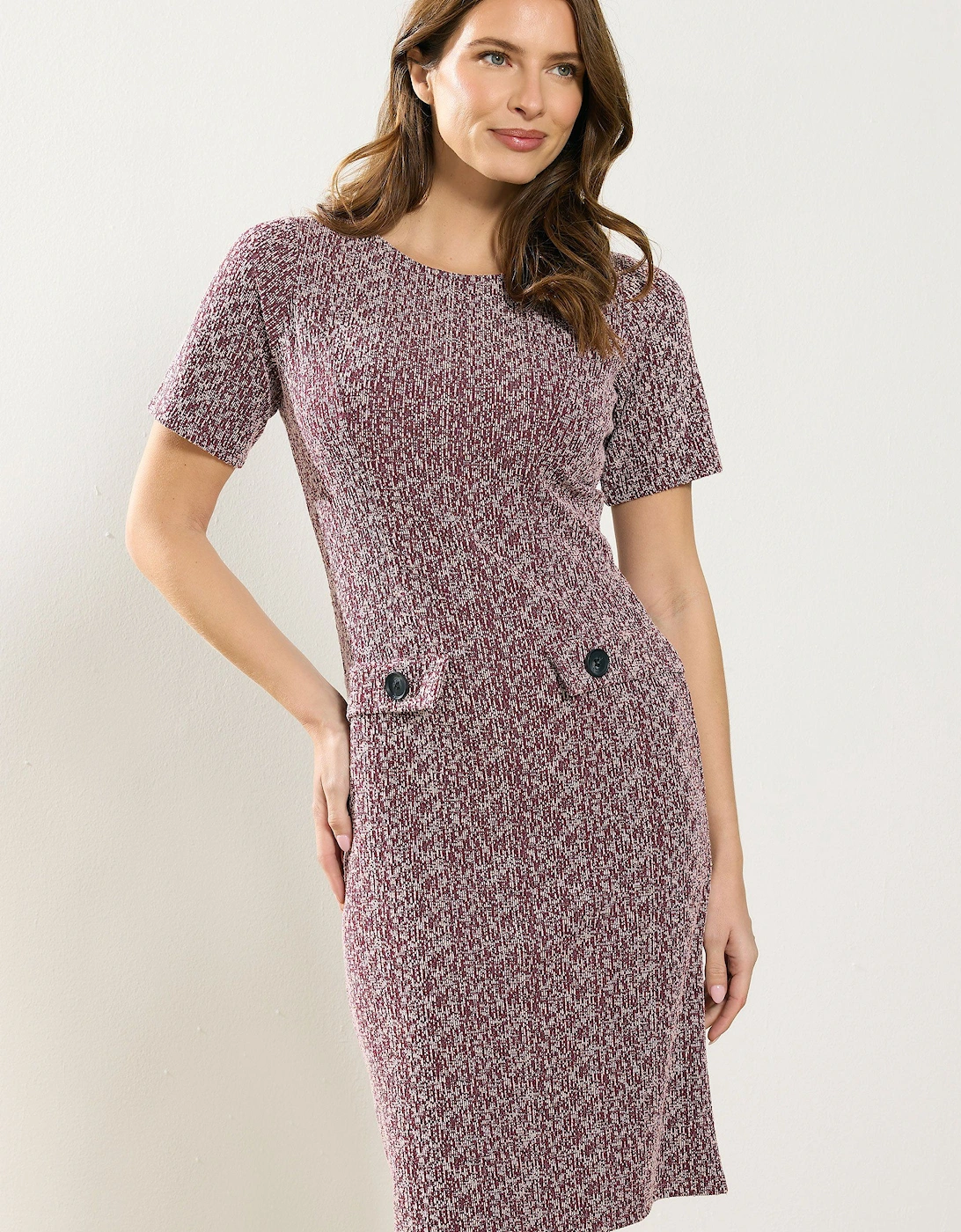Jacquard Midi Tailored Dress, 2 of 1