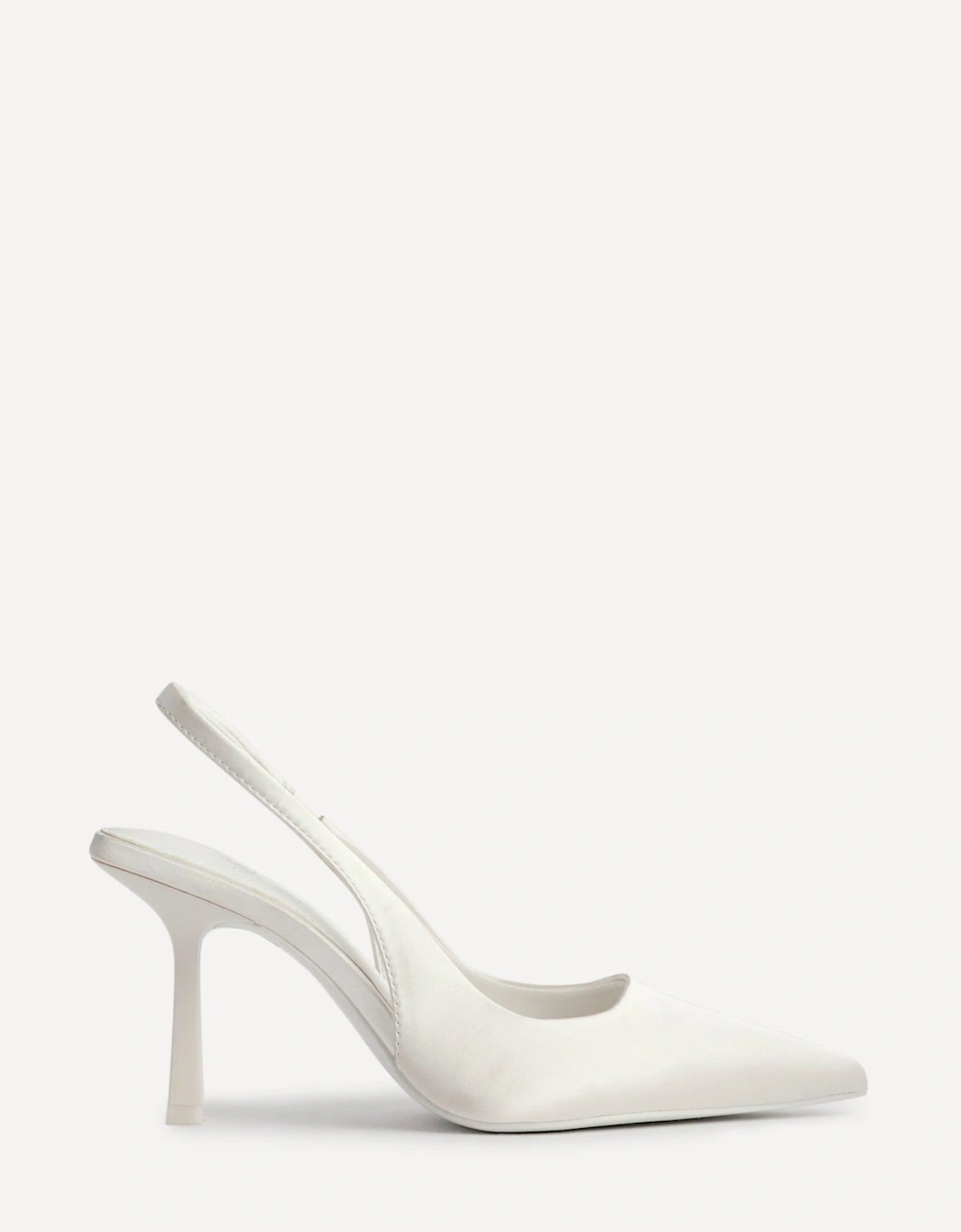 Matched Ivory Satin Bridal Sling Back Court Heel, 2 of 1
