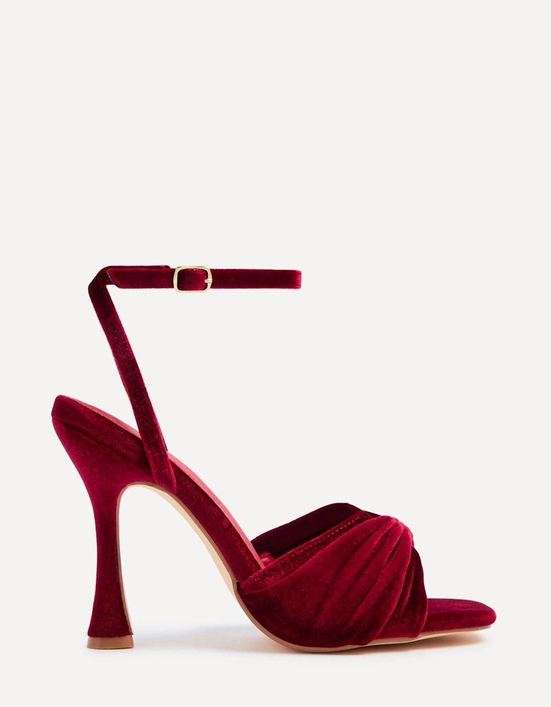 Emery Red Velvet Stiletto High Heel, 2 of 1
