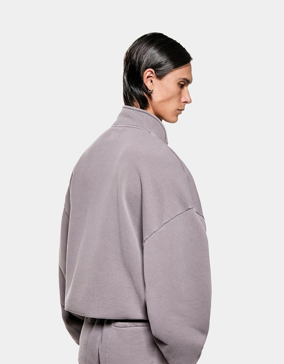 Oversized Uniform Quarter Zip Sweatshirt