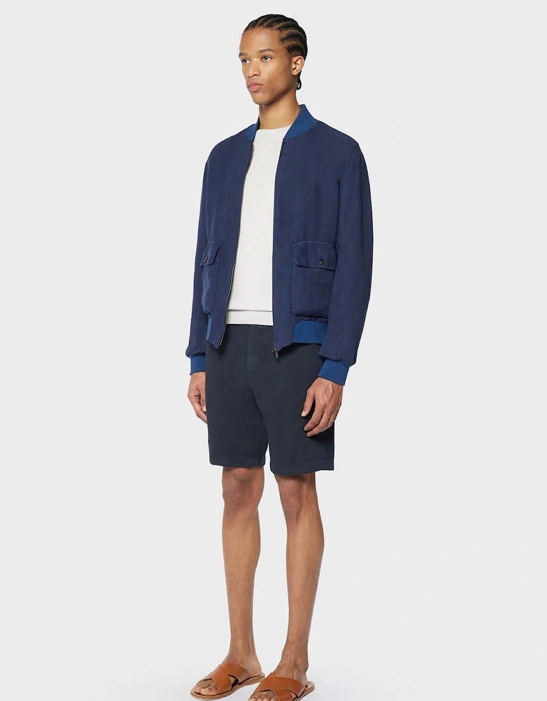 Men's Blue Lino Bomber Jacket