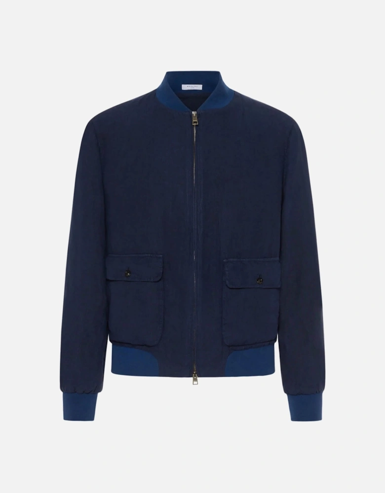 Men's Blue Lino Bomber Jacket