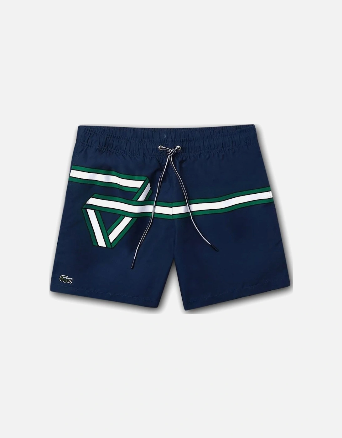 Men's Navy Ribbon Print Swim Shorts