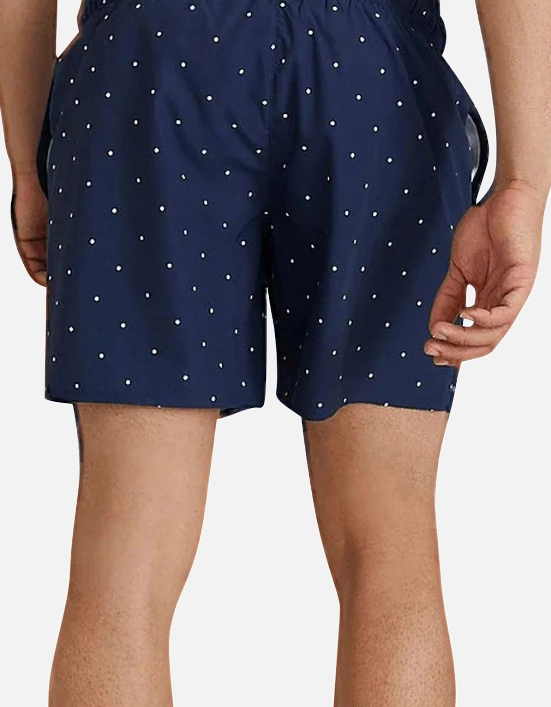 Men's Navy Blue Polkadot Quick Dry Swim Shorts