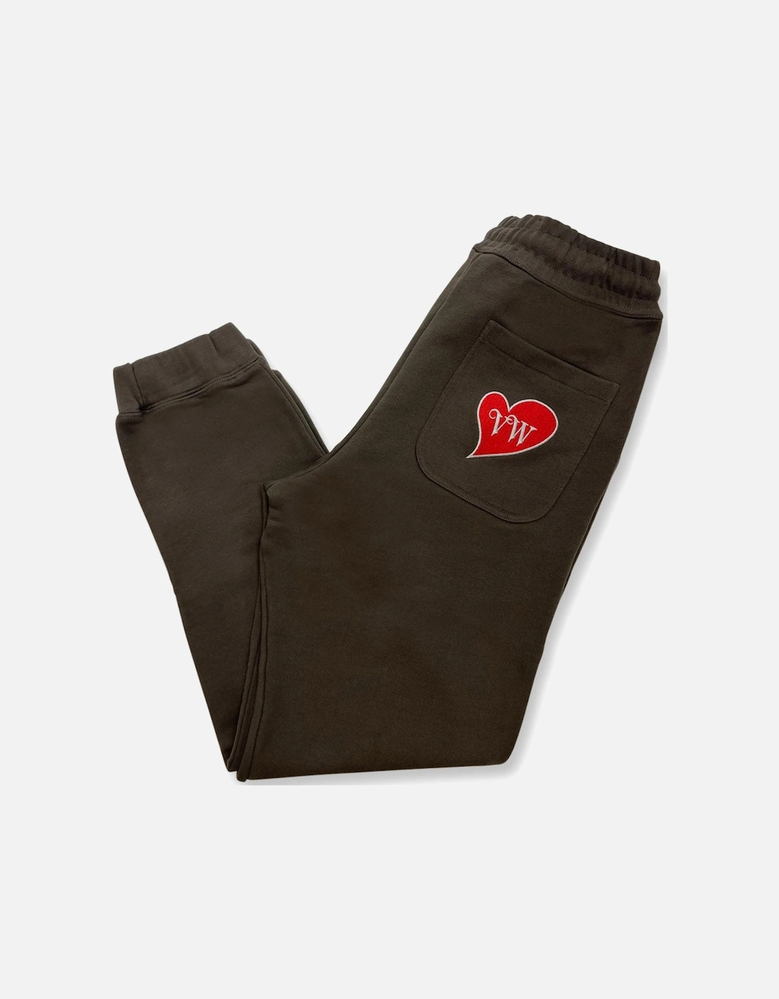 Men's Brown Heart Patch Sweatpants, 4 of 3