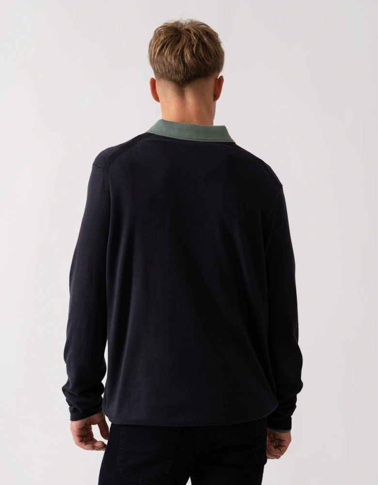 BOSS Green K_Ever-X Mens Crew Neck Jumper - Dark Blue 402