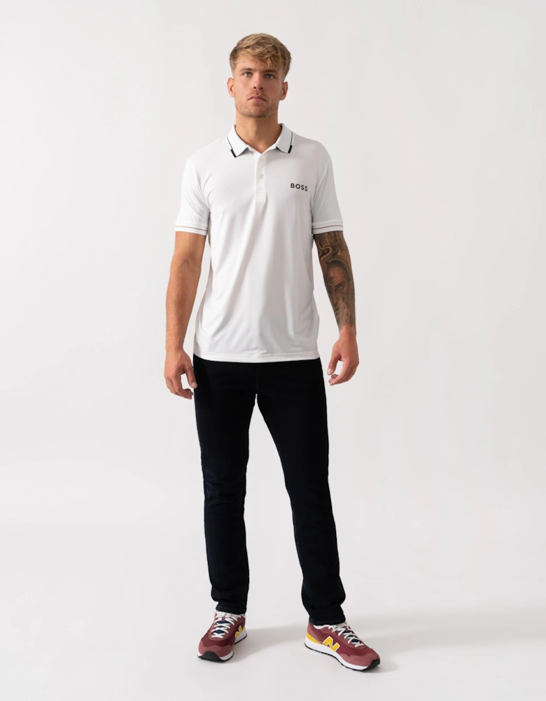 BOSS Green Paul Pro Mens Tipped Polo Shirt - Natural 104