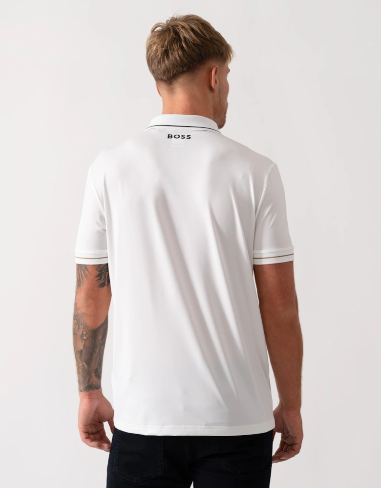 BOSS Green Paul Pro Mens Tipped Polo Shirt - Natural 104