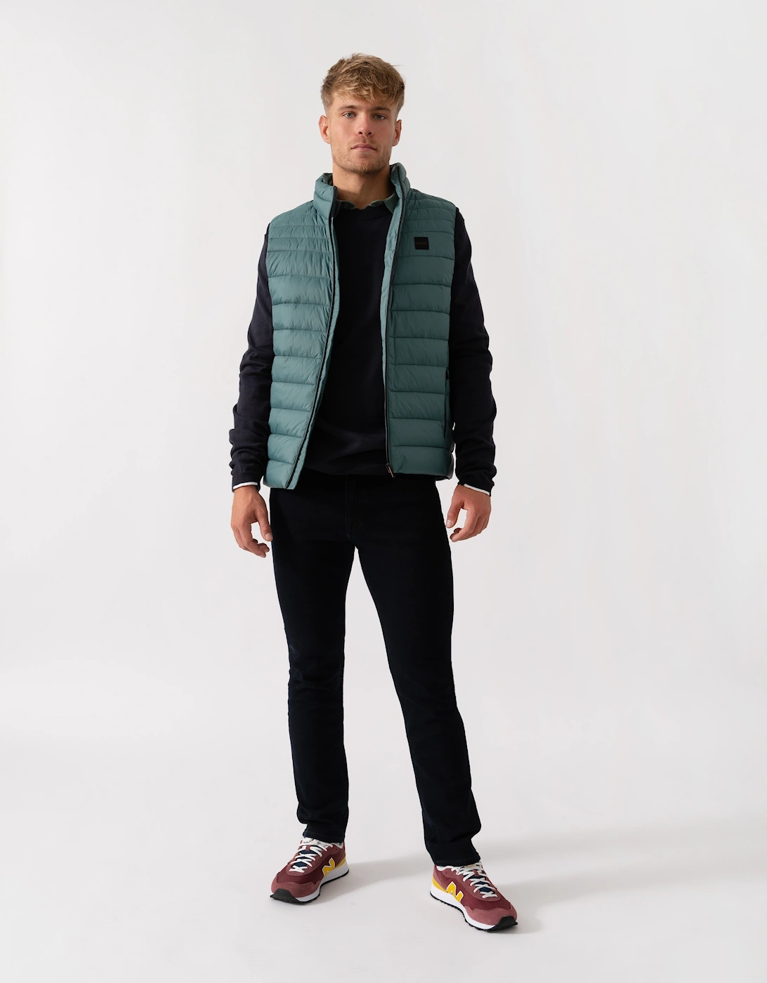 BOSS Orange Odeno 2 Mens Gilet - Open Green 369