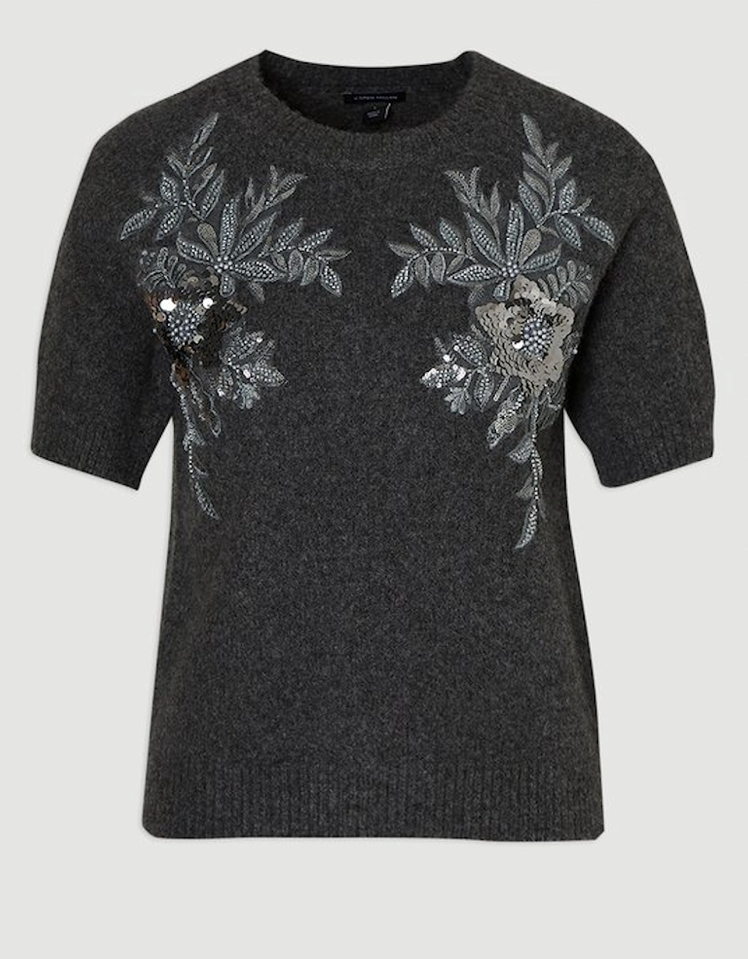 Archive Floral Embellished Cosy Wool Blend Top
