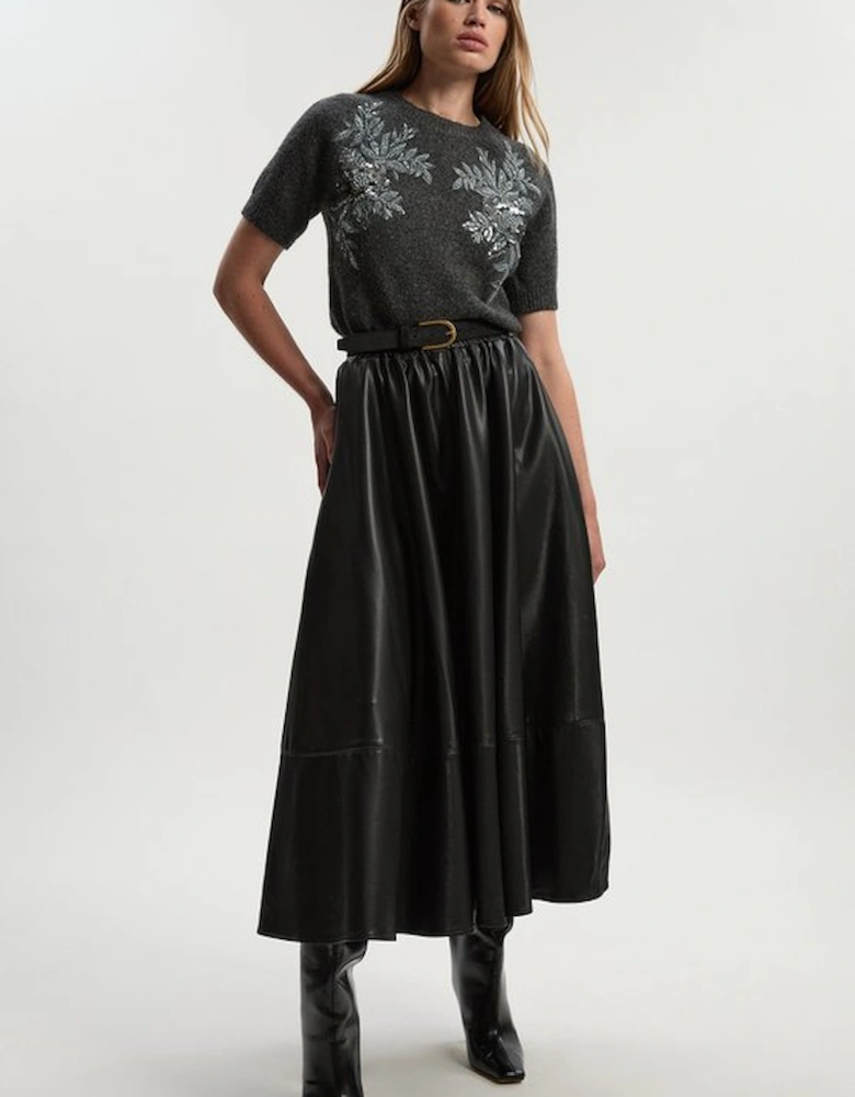 Archive Floral Embellished Cosy Wool Blend Top