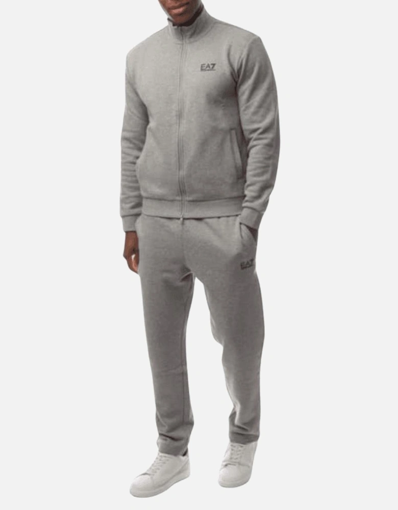 Core ID Open Bottom Grey Funnel Neck Cotton Tracksuit