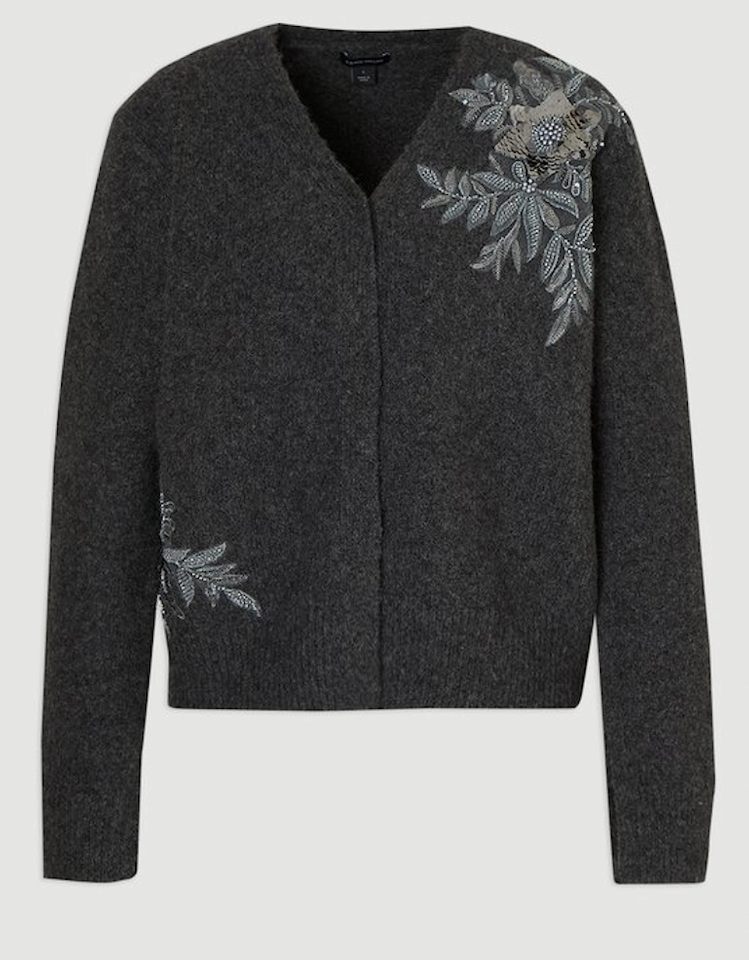 Archive Floral Embellished Cosy Wool Blend Cardigan
