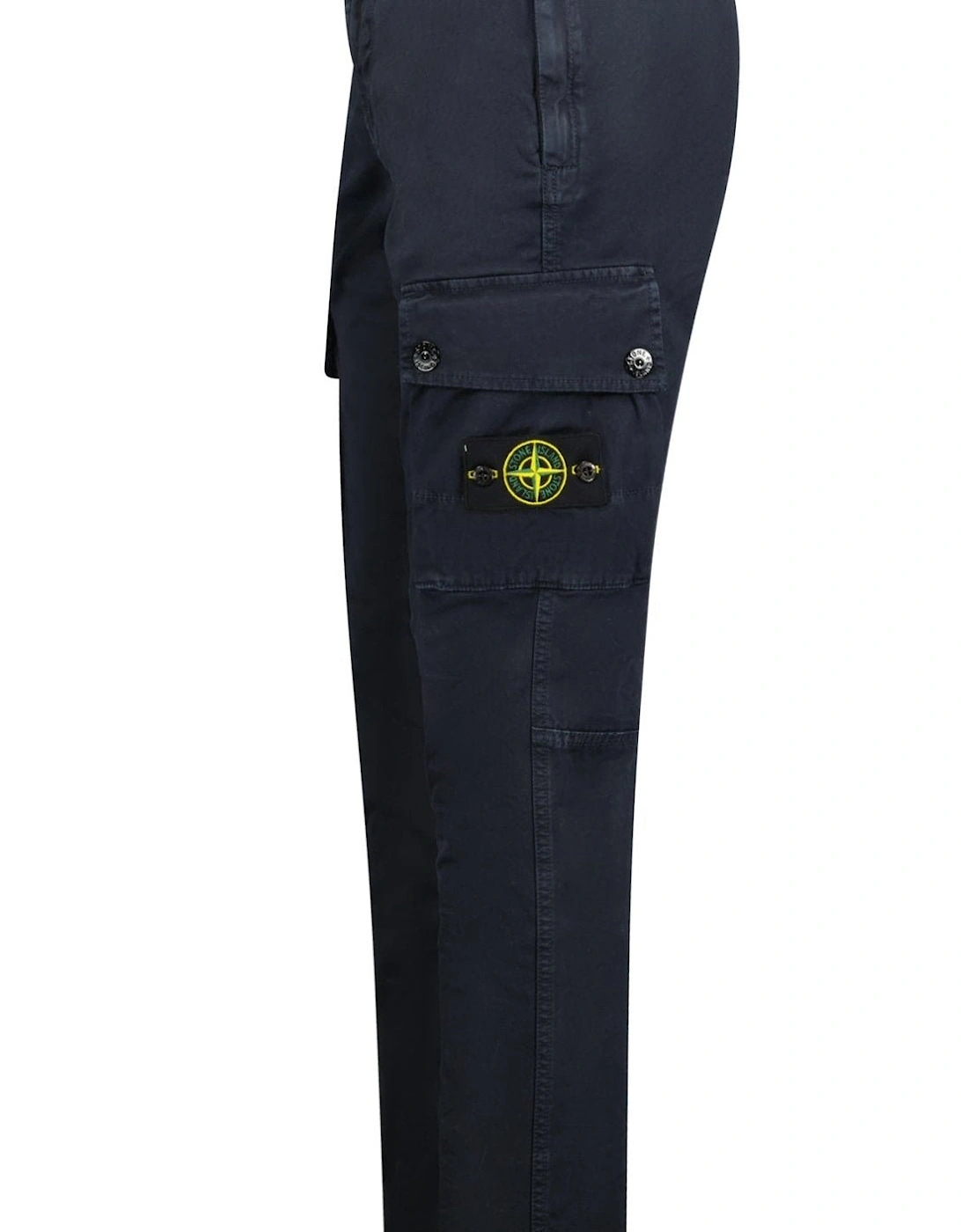 Stone Island Badge Cotton Cargo Trousers Navy