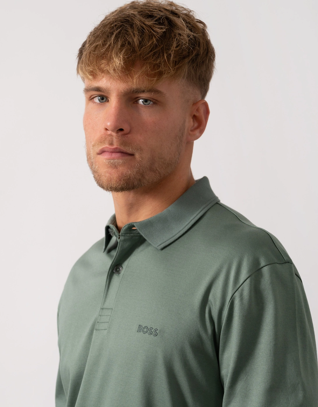 BOSS Green Pirol Mens Polo Shirt 50544335 - Open Green 358