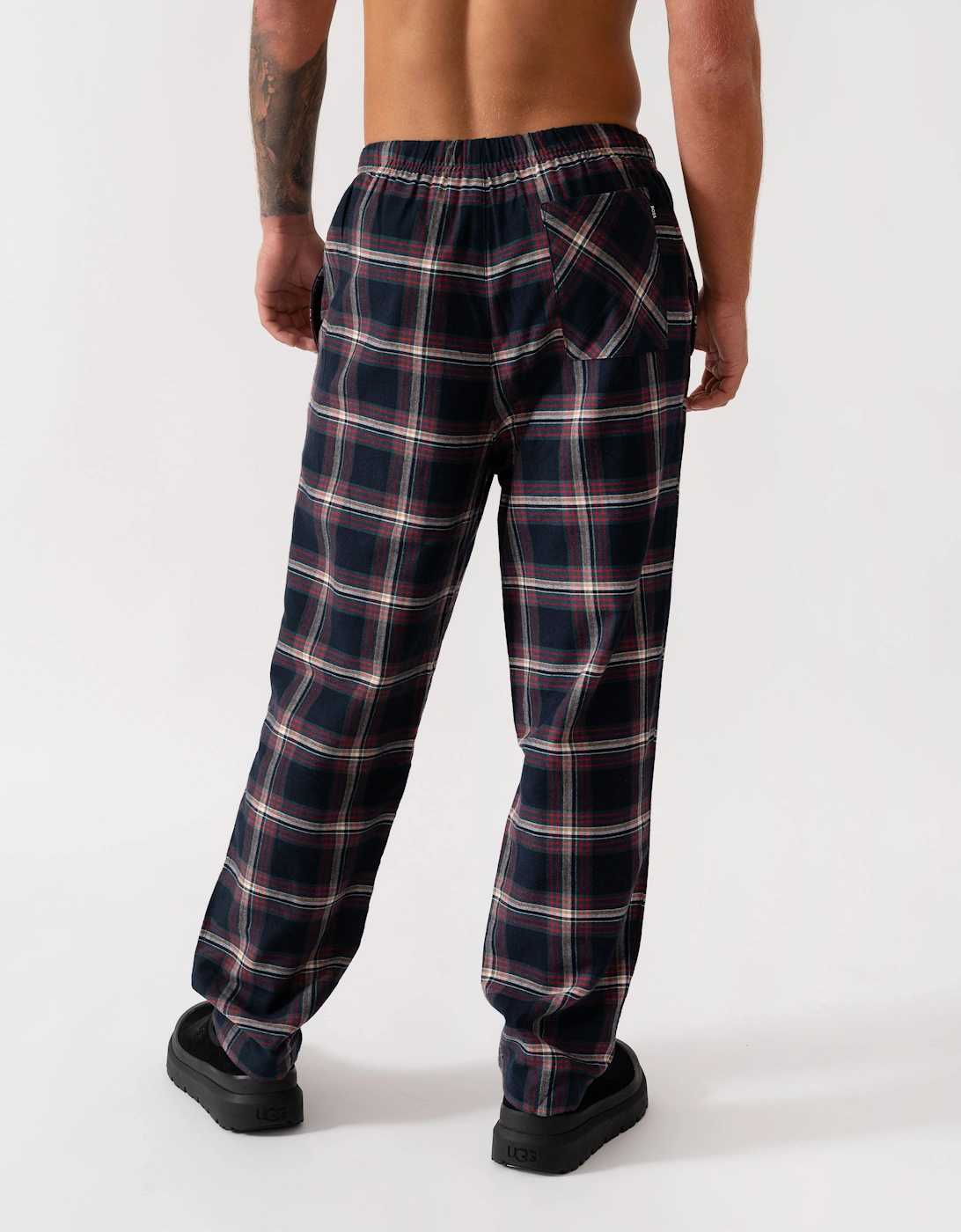 BOSS Orange Mens Holiday Pyjama Pants - Open Blue 460