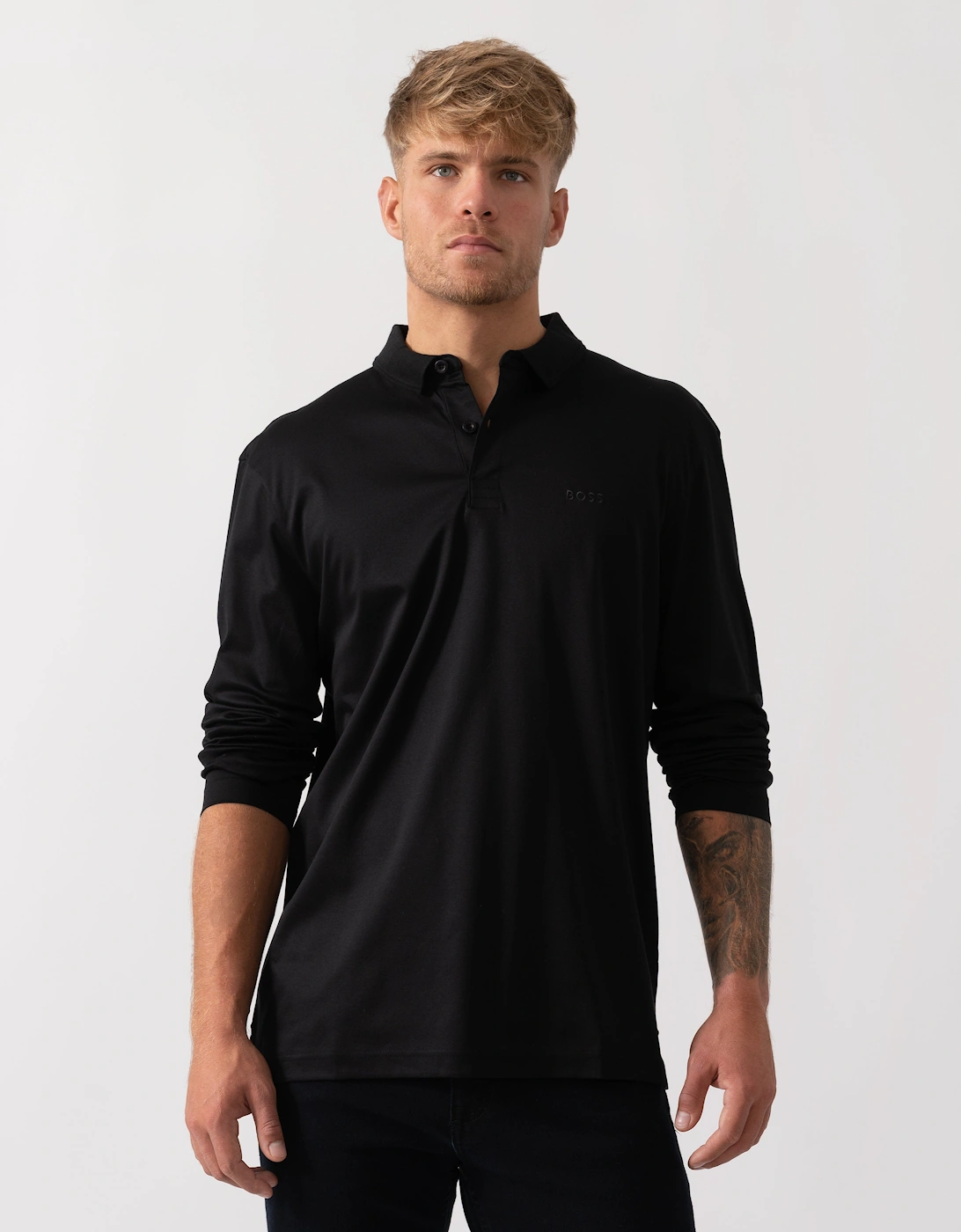 BOSS Green Pirol Mens Polo Shirt 50544335 - Black 001, 5 of 4