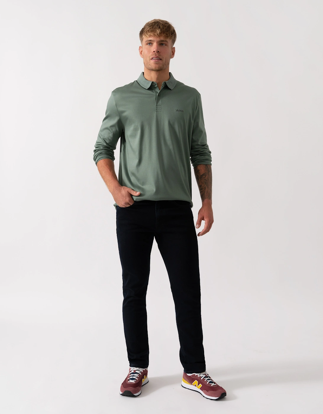BOSS Green Pirol Mens Polo Shirt 50544335 - Open Green 358