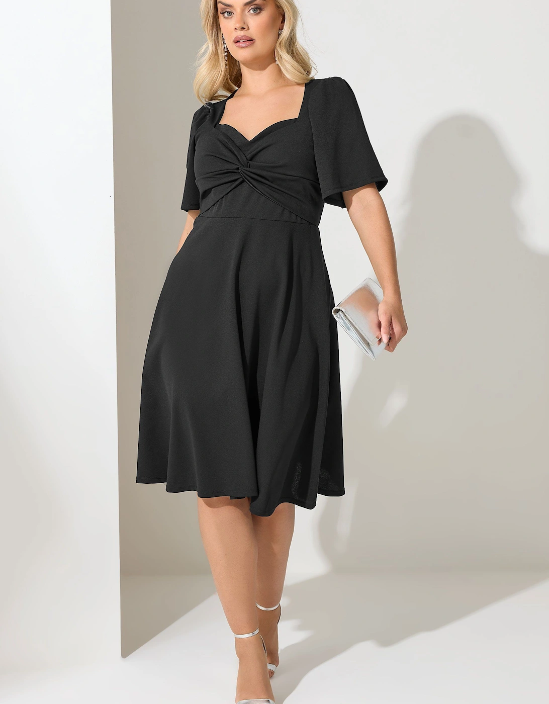 Knot Detail Skater Dress, 2 of 1