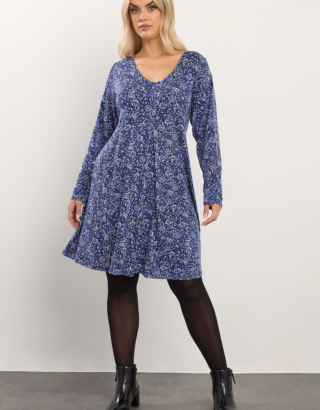 Floral Print Pleat Front Dress, 2 of 1