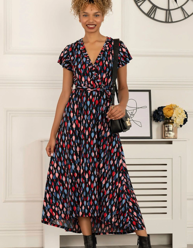 Lola Wrap Dip Hem Maxi Dress