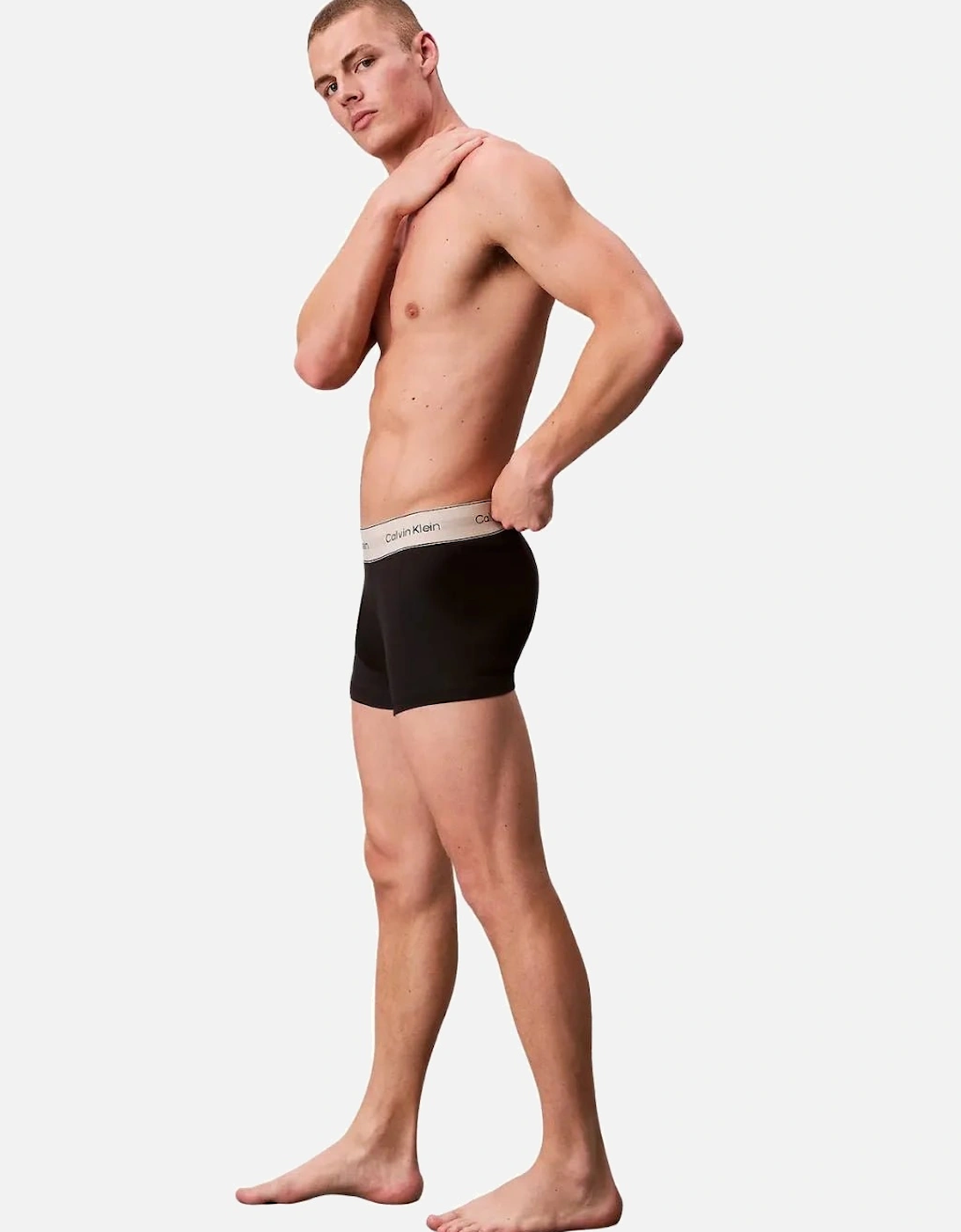 3-Pack Heritage Cotton Boxer Trunks, Black