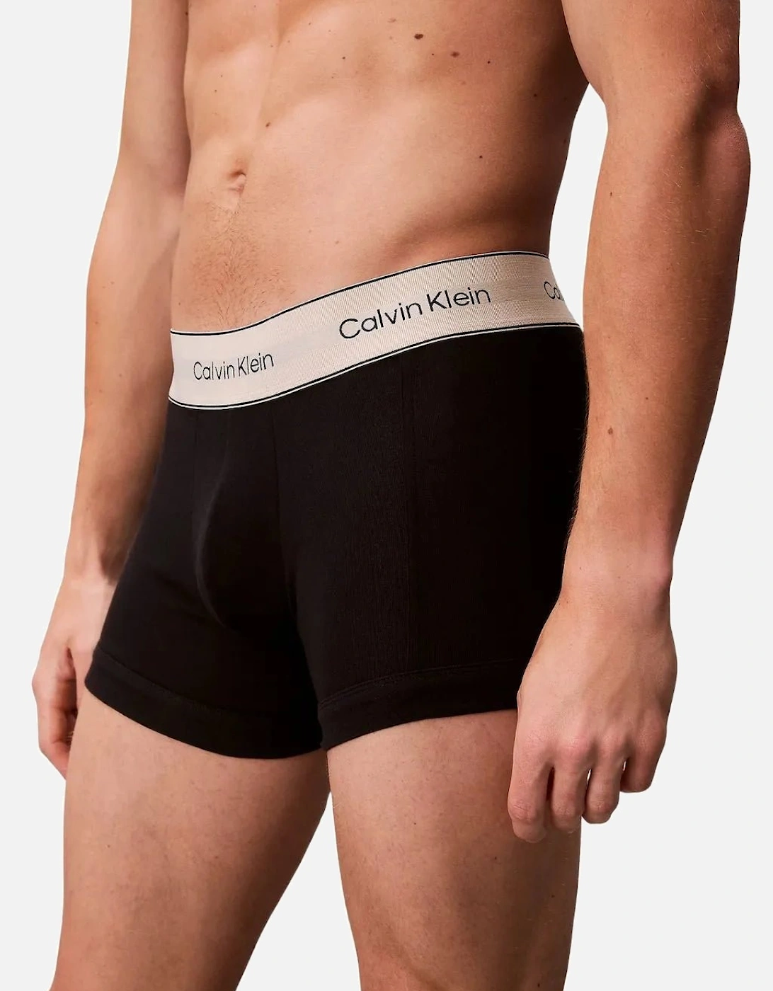 3-Pack Heritage Cotton Boxer Trunks, Black