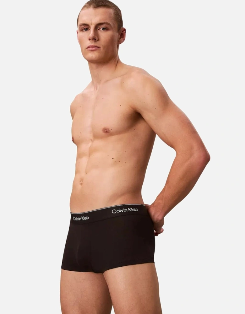3-Pack Icon Cotton Stretch Low-Rise Boxer Trunks, Black / Adrenaline Rush / Sleet