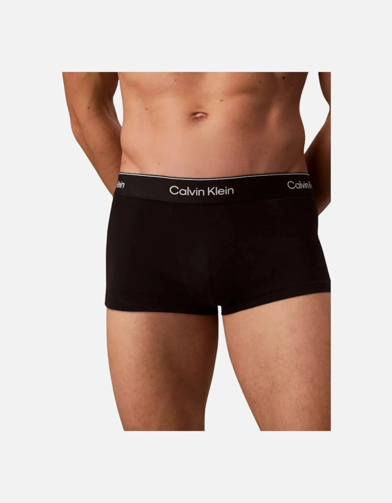 3-Pack Icon Cotton Stretch Low-Rise Boxer Trunks, Black / Adrenaline Rush / Sleet