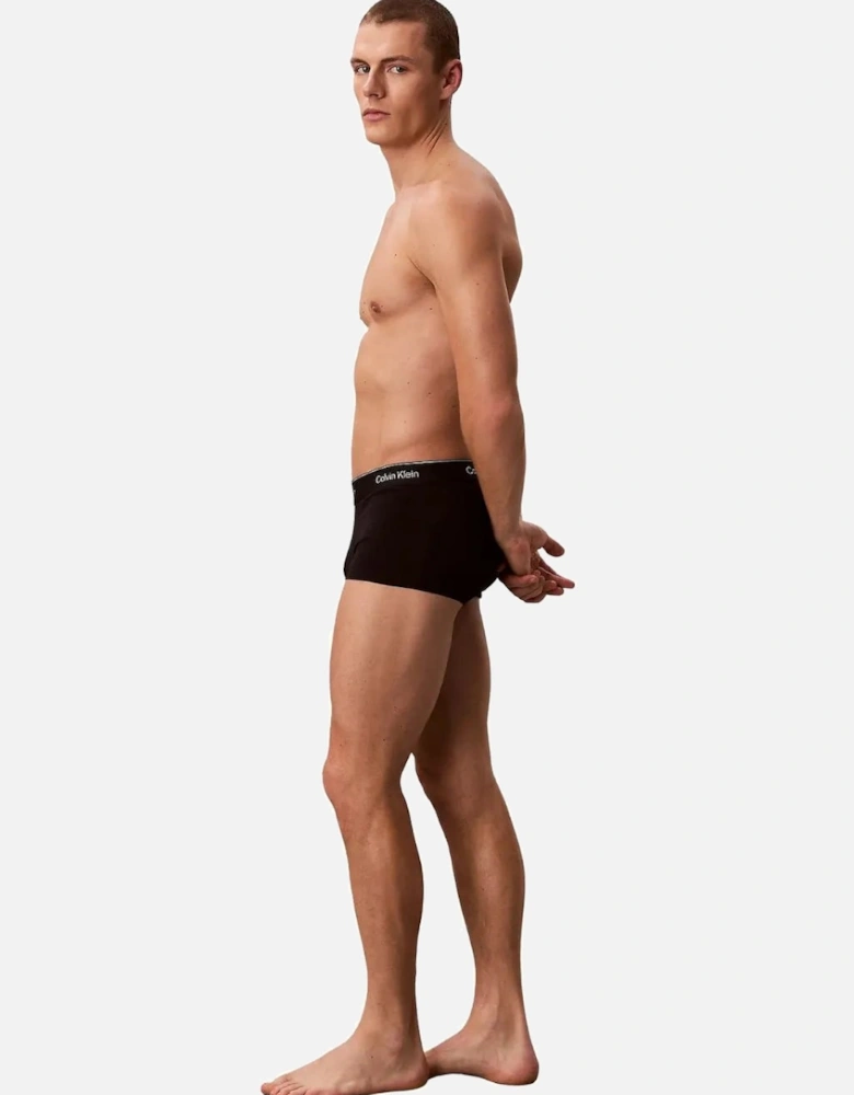 3-Pack Icon Cotton Stretch Low-Rise Boxer Trunks, Black / Adrenaline Rush / Sleet