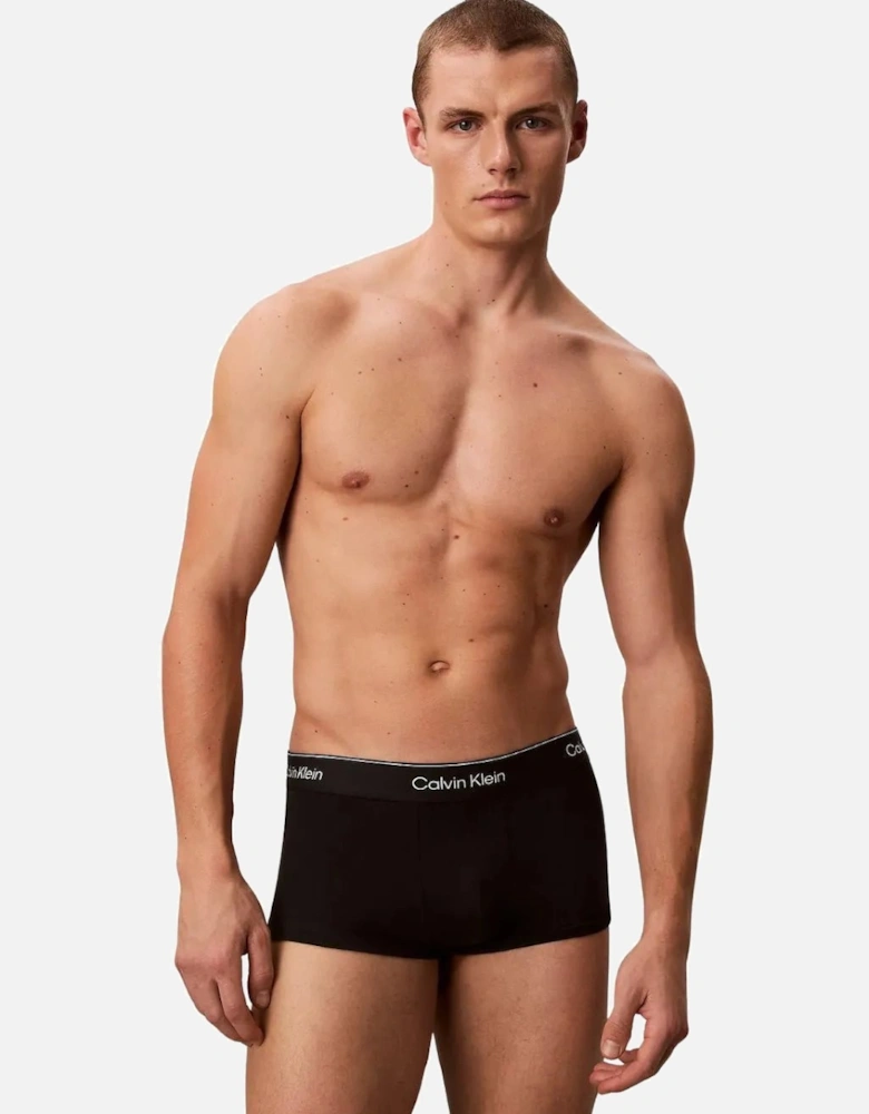3-Pack Icon Cotton Stretch Low-Rise Boxer Trunks, Black / Adrenaline Rush / Sleet