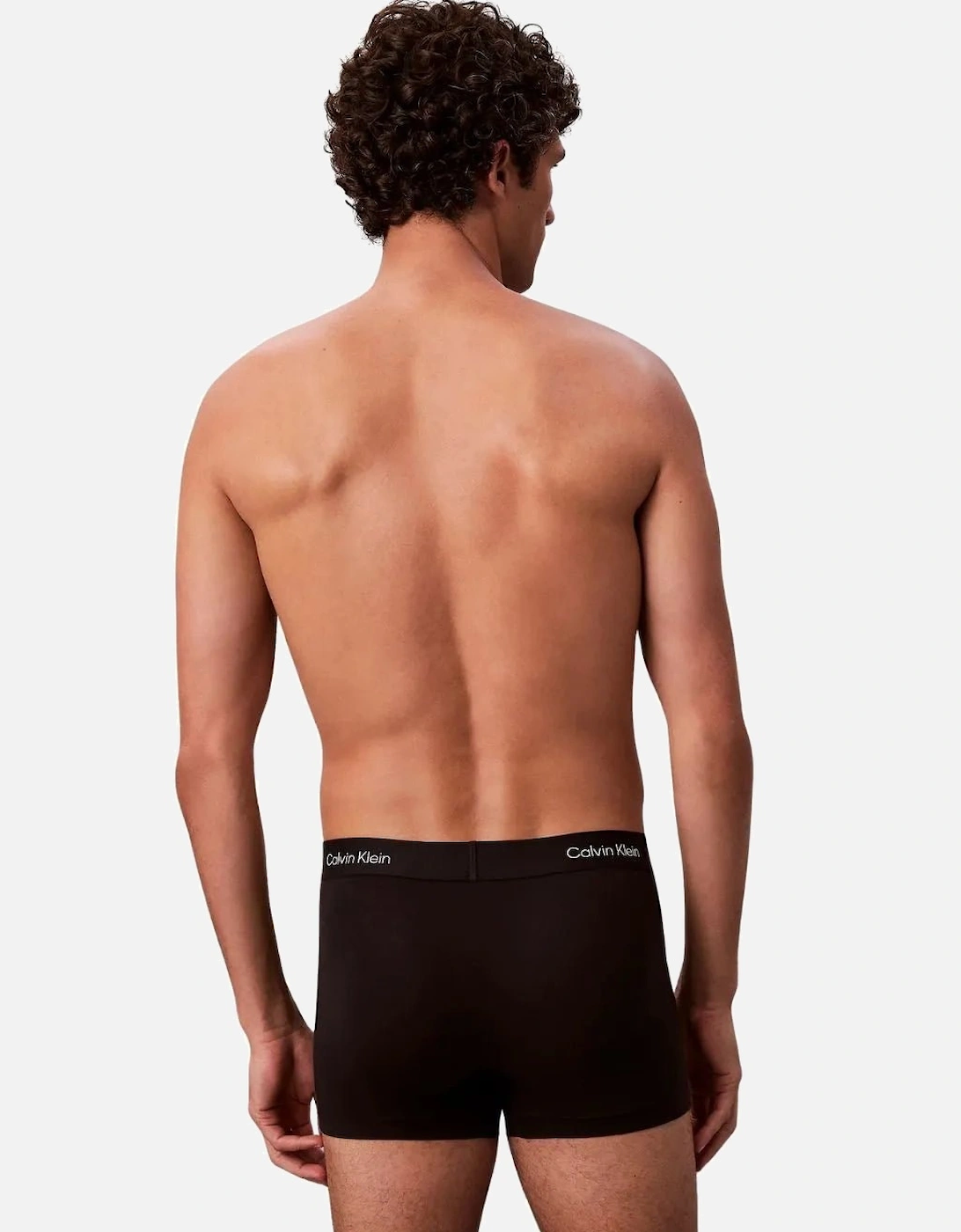 3-Pack Icon Logo Graphic Boxer Trunks, Black