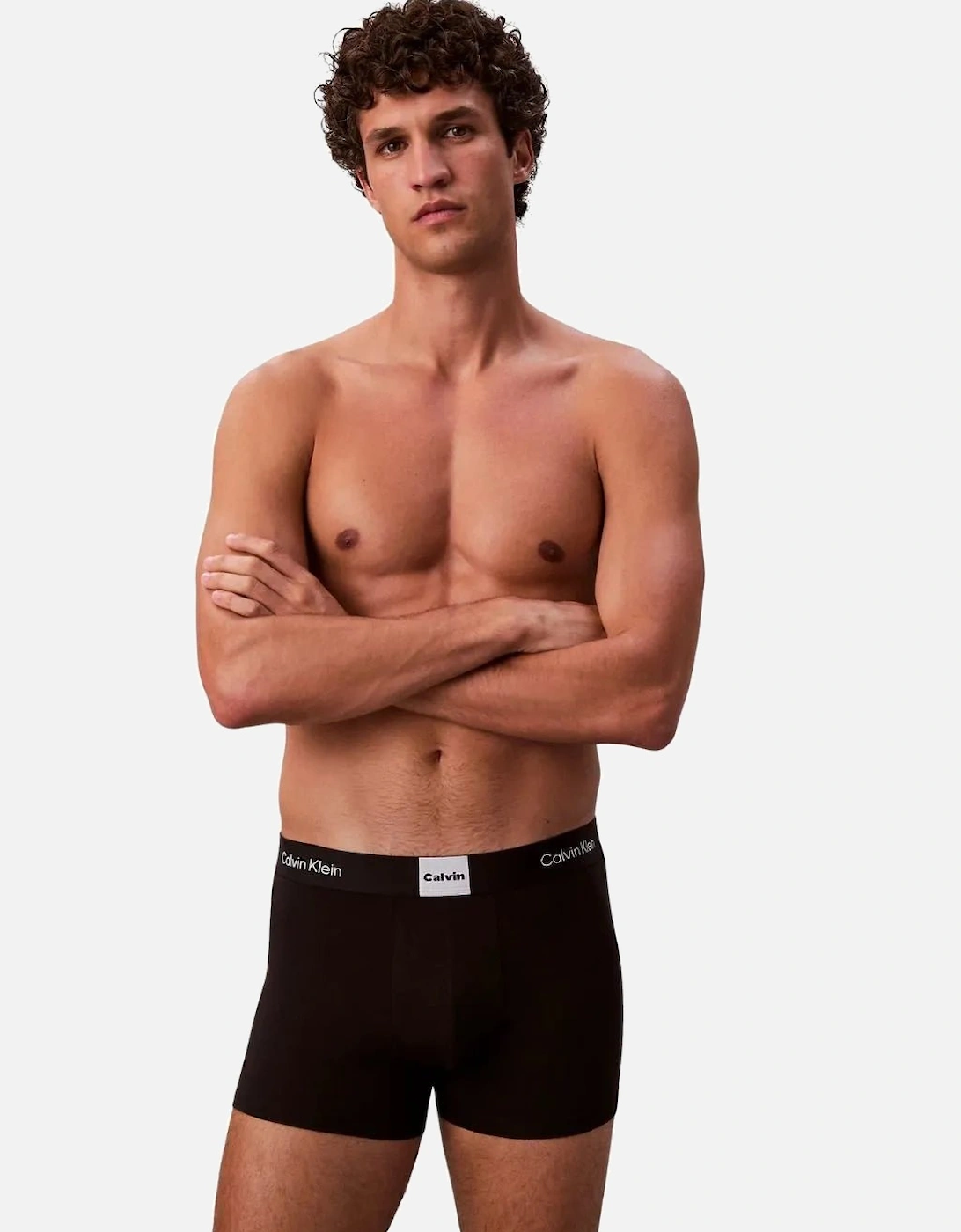 3-Pack Icon Logo Graphic Boxer Trunks, Black