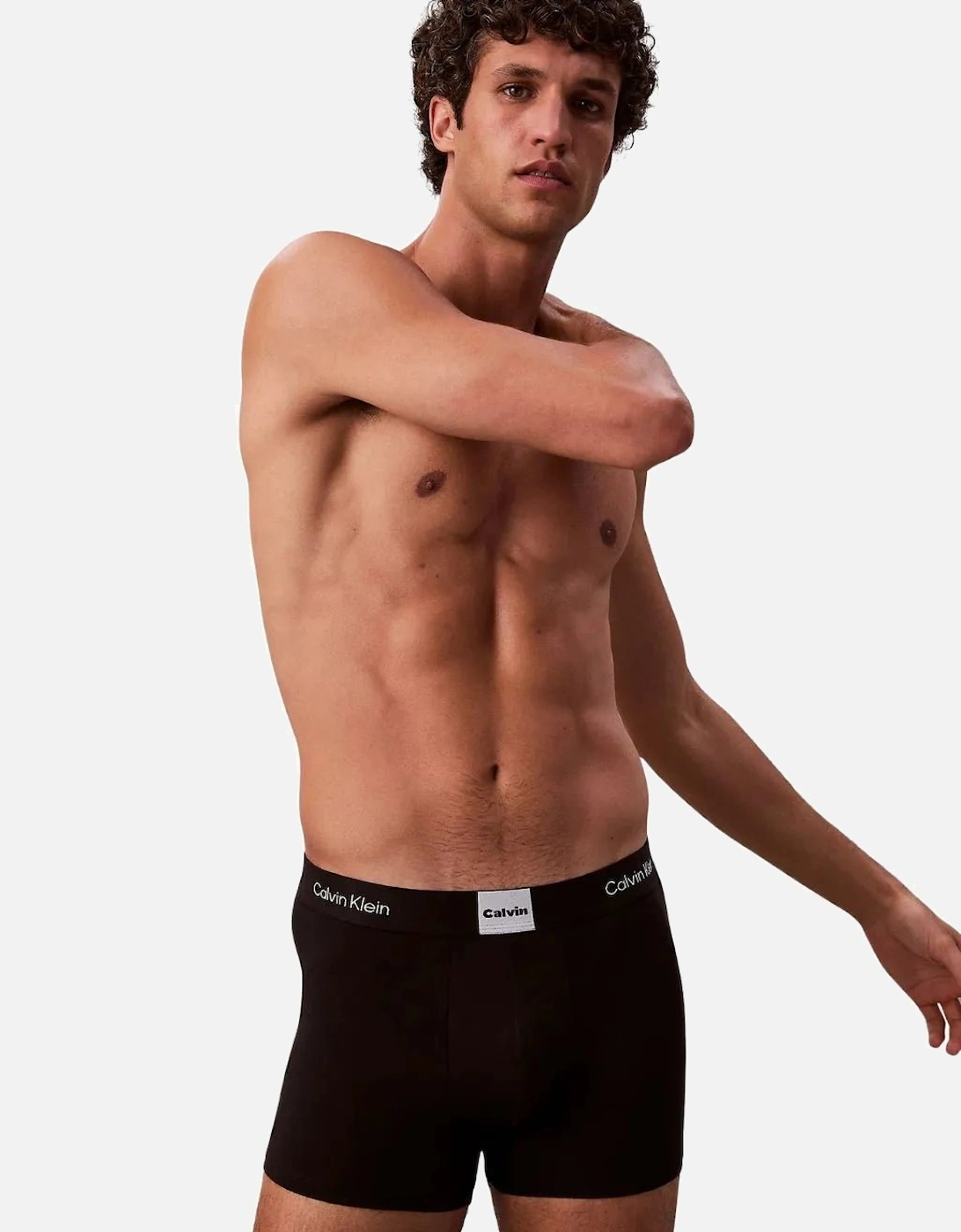 3-Pack Icon Logo Graphic Boxer Trunks, Black