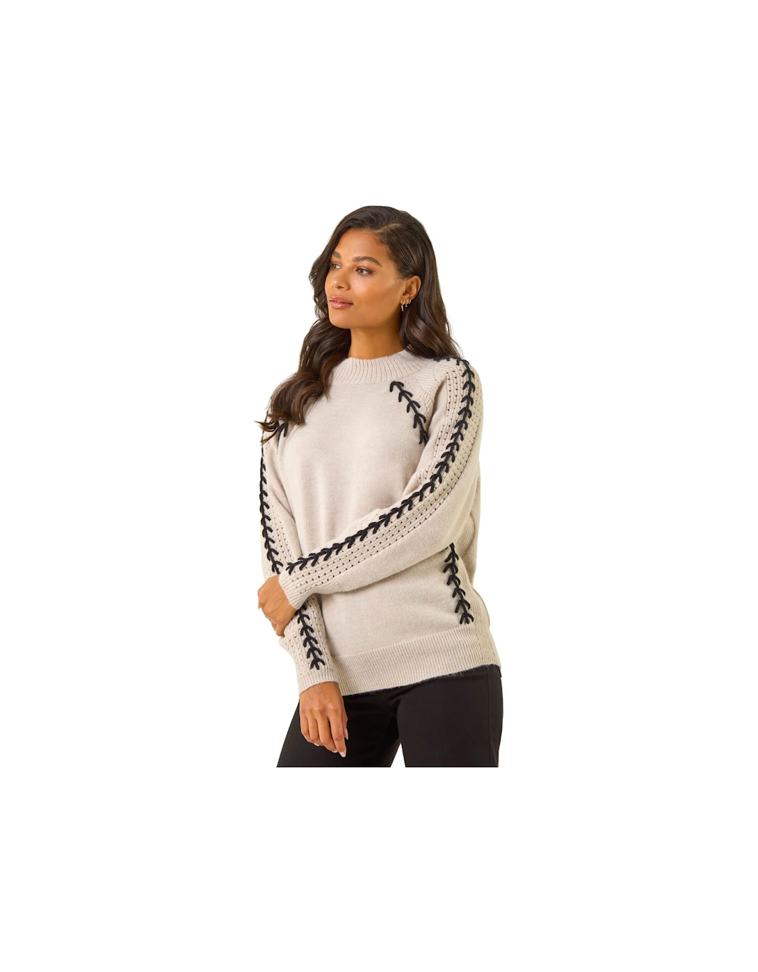 Blanket Stitch Knit Jumper, 2 of 1