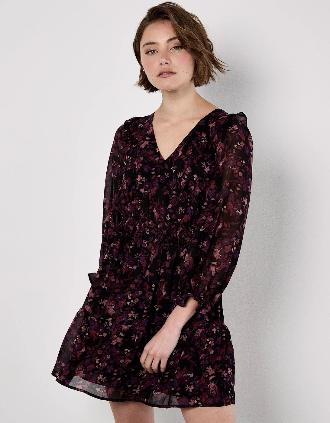 Ditsy Floral Chiffon Ruffle Dress, 2 of 1
