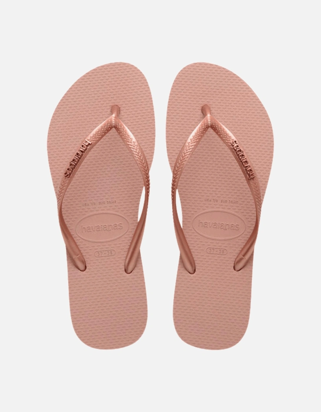 Slim Logo Metallic Flip Flops, 2 of 1