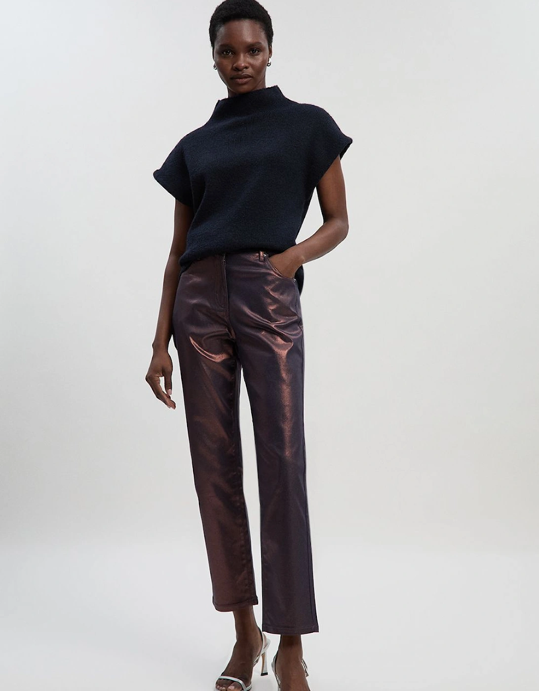 Metallic Coated Denim Skinny Jean, 2 of 1