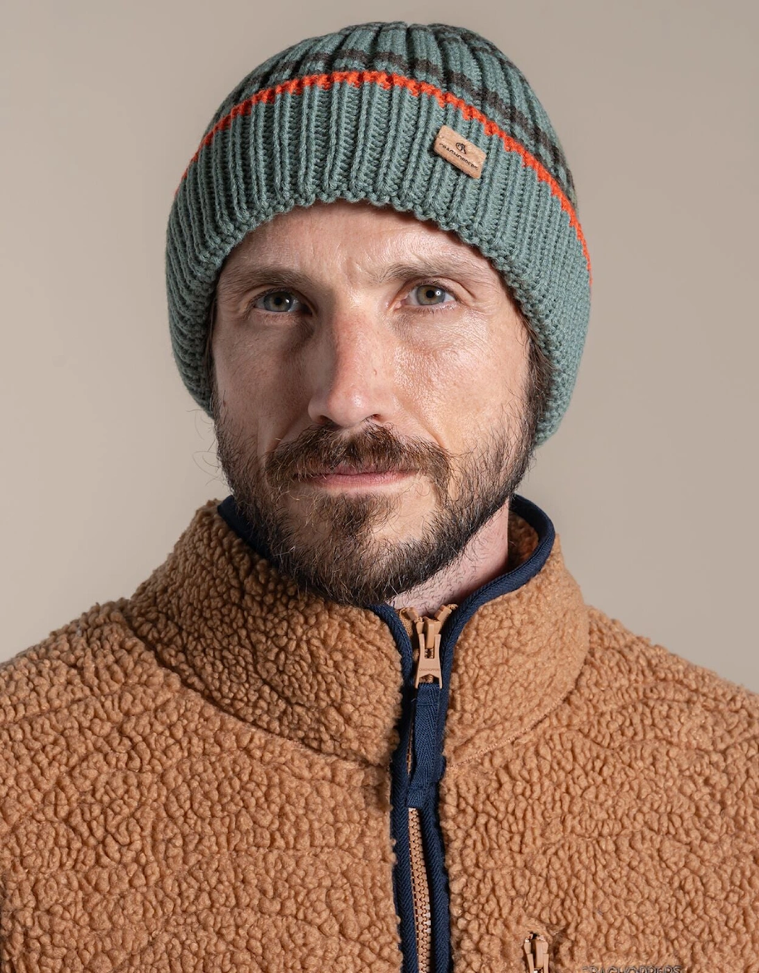 Mens Shale Rib Knit Beanie, 2 of 1