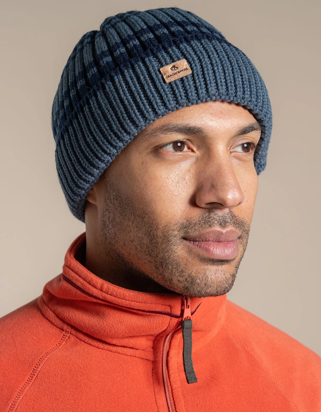 Mens Shale Rib Knit Beanie, 2 of 1