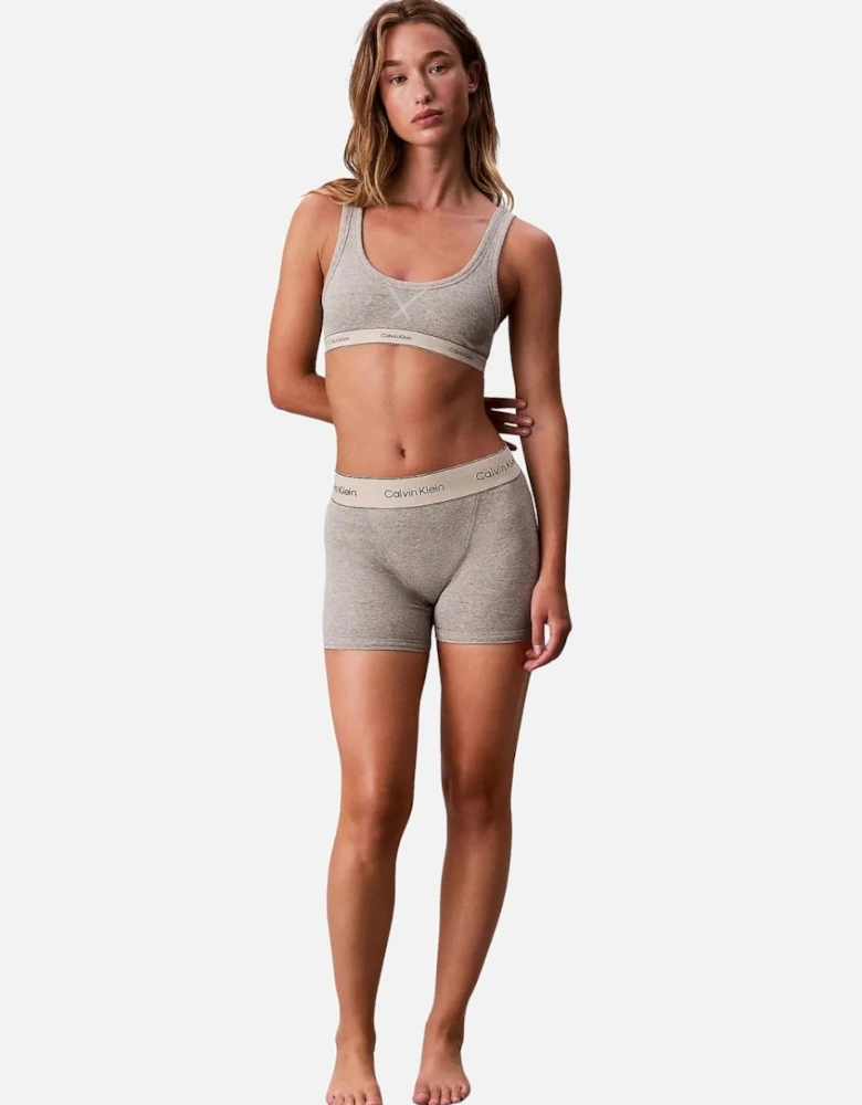 Heritage Cotton Unlined Bralette, Grey Heather