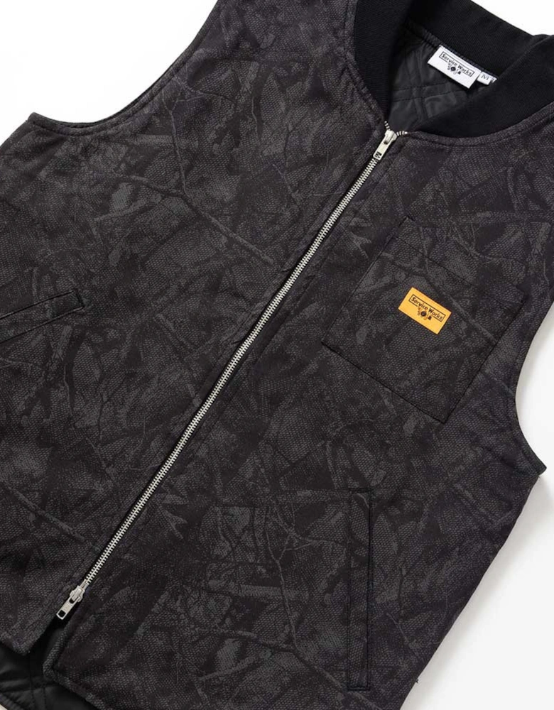Xerox Camo Padded Work Vest - Mono Black