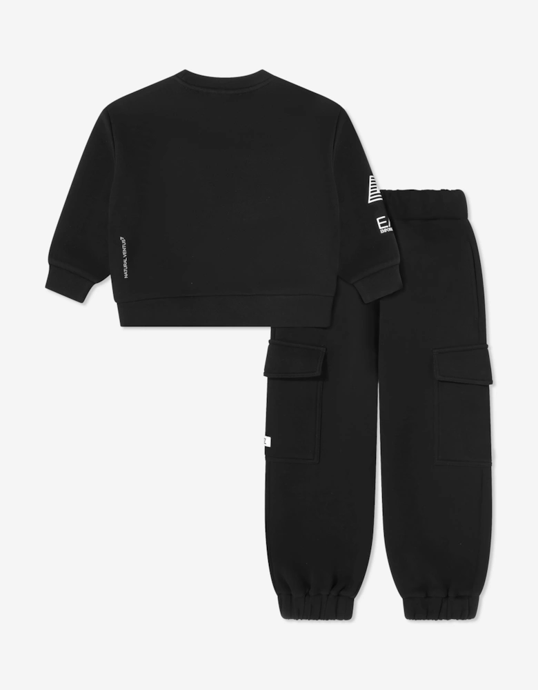 Emporio Armani Girls Natural Ventus Tracksuit in Black