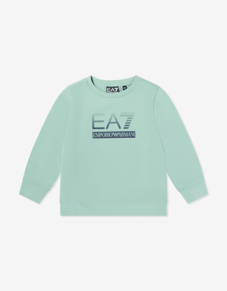Emporio Armani Boys Train Visibility Sweatshirt in Blue