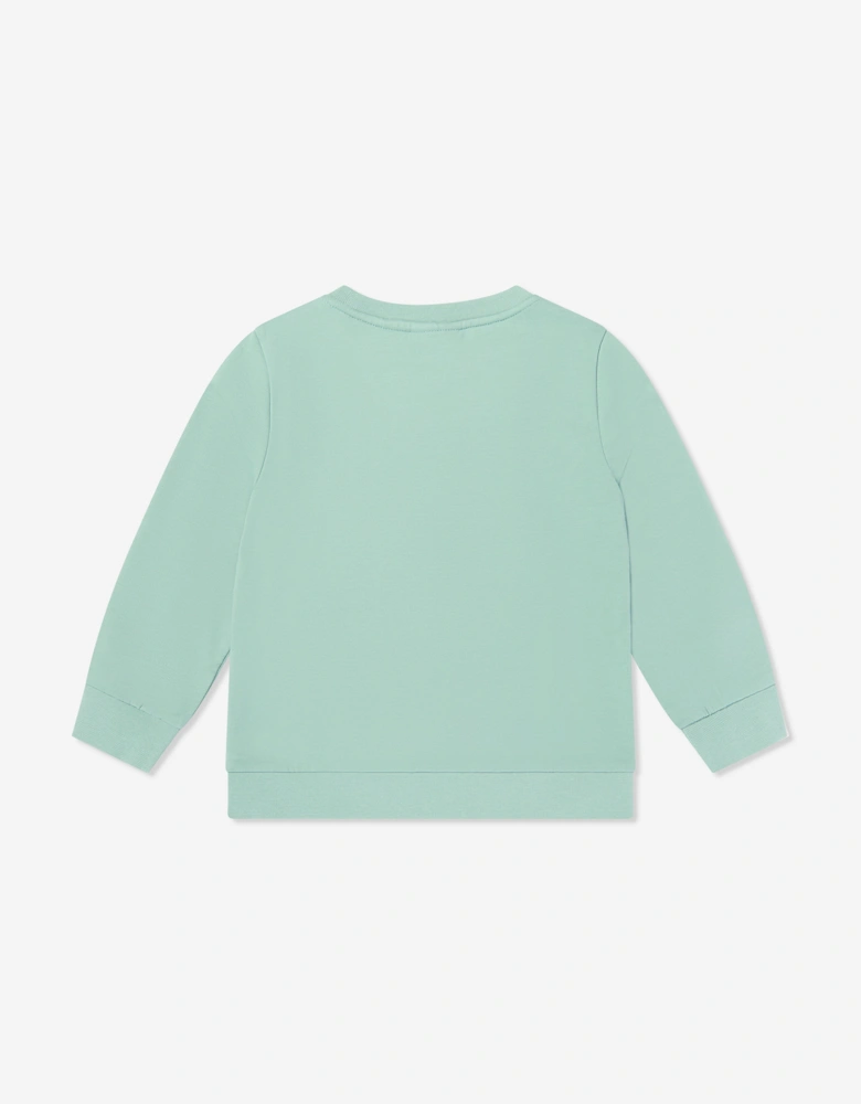 Emporio Armani Boys Train Visibility Sweatshirt in Blue