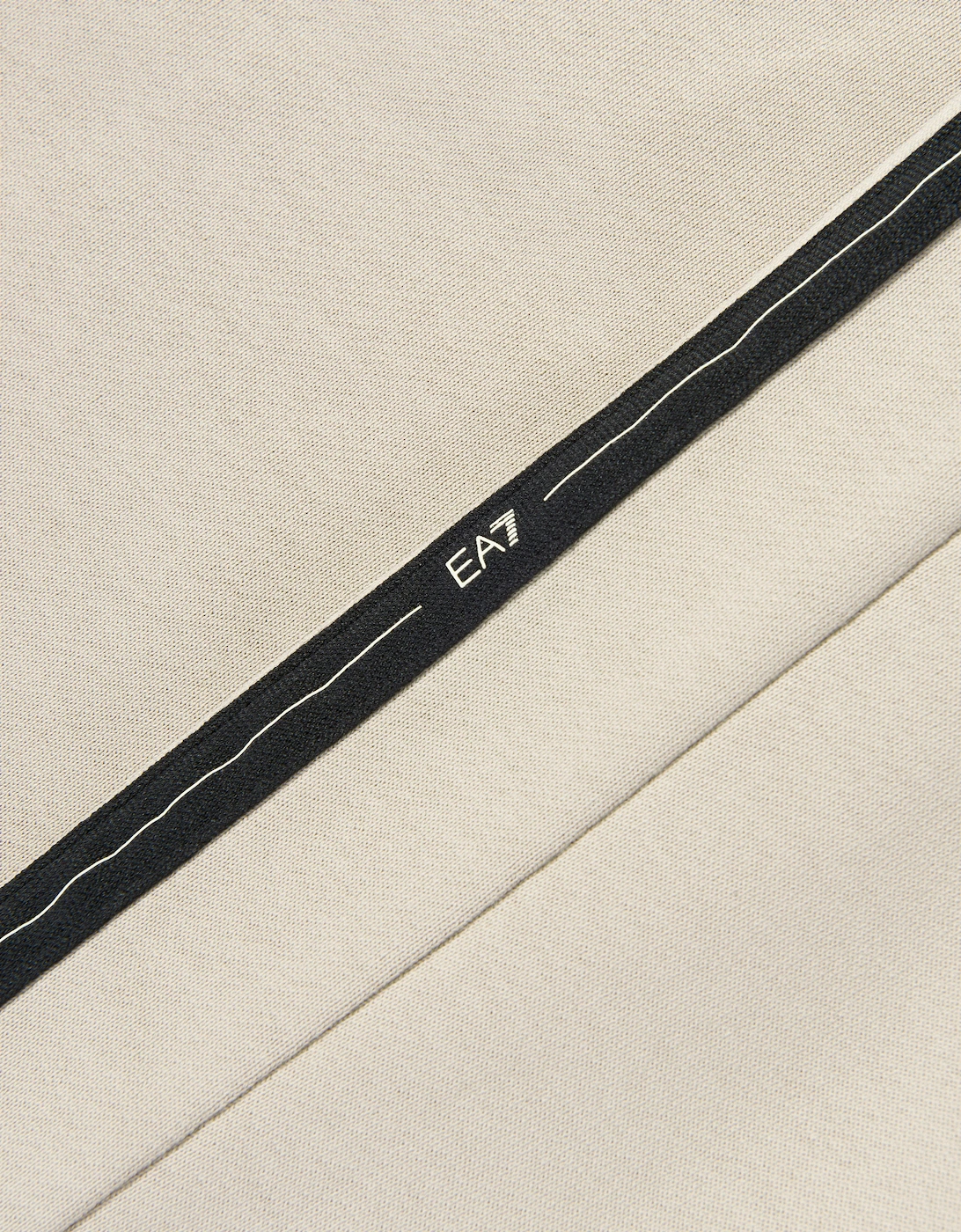 Emporio Armani Boys Train Logo Tape Joggers in Beige