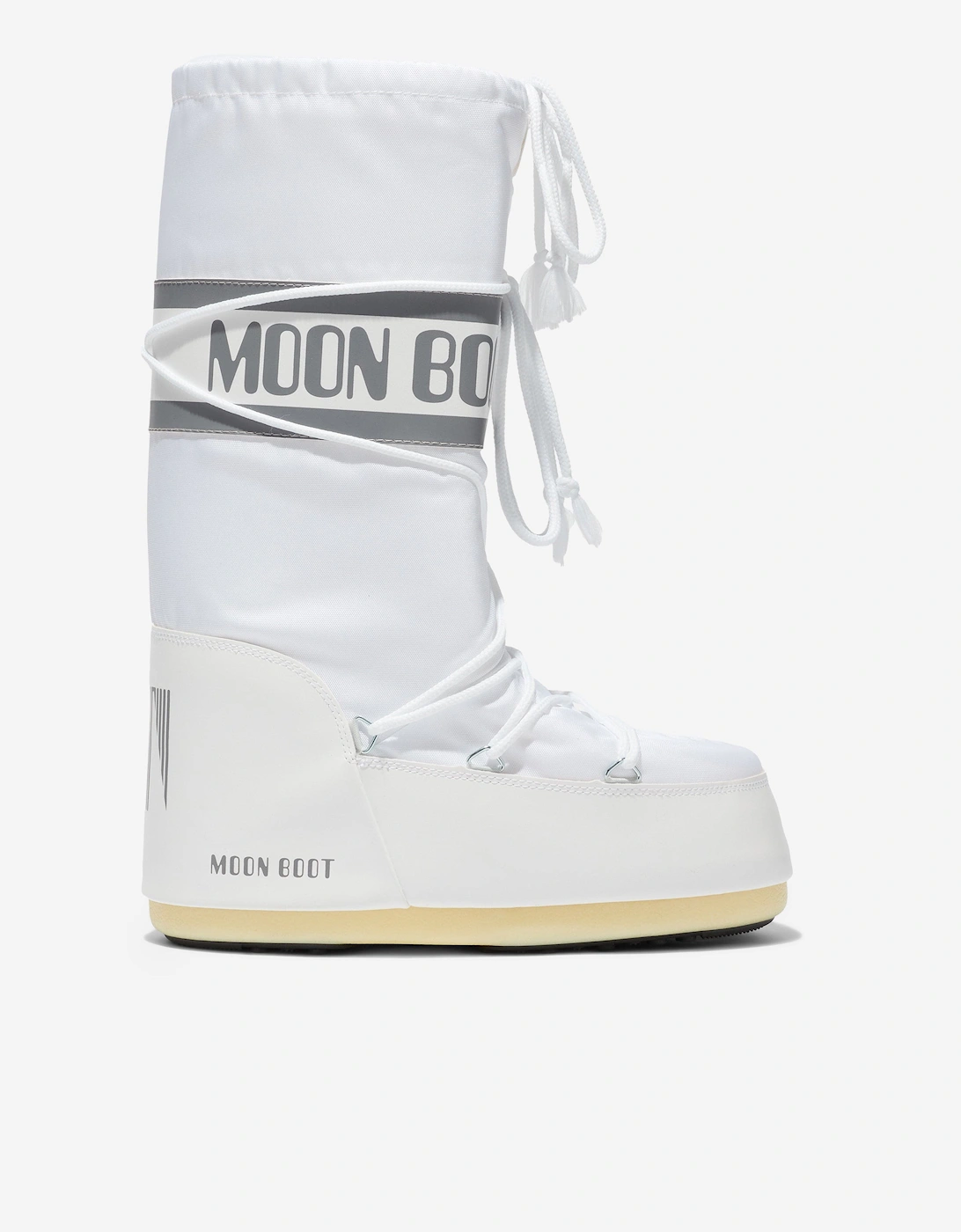 Moonboot Girl's Moon Boot Kids Icon Boots in White - Size: EU 23 - 26 uk 6 - 8.5