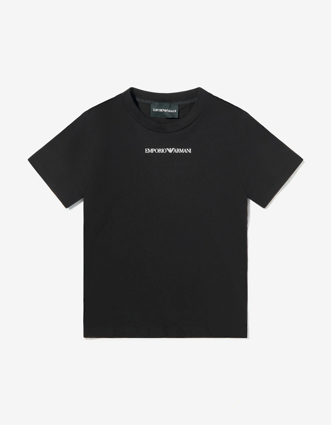 Emporio Armani Boys Black  Logo T-Shirt  - Size 10 Years Kids